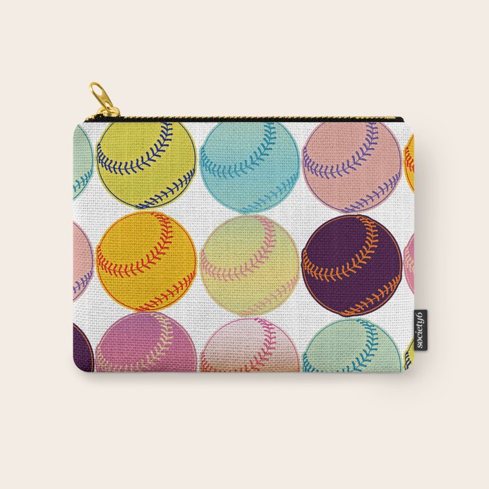 Pop Art Baseballs Carry All Pouch Gallery Image 1
