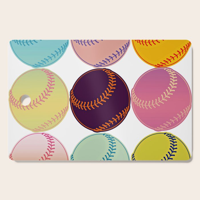 Pop Art Baseballs Cutting Board Gallery Image 1