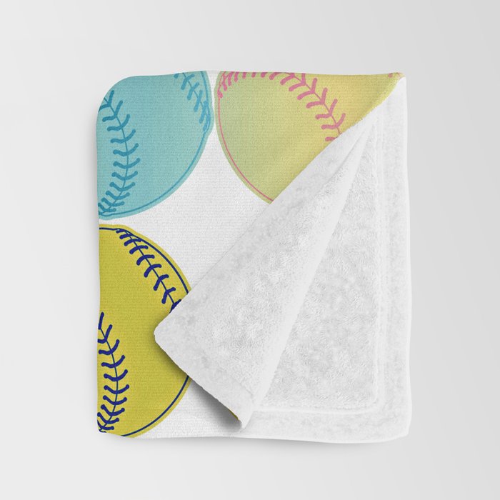 Pop Art Baseballs Throw Blanket Gallery Image 3