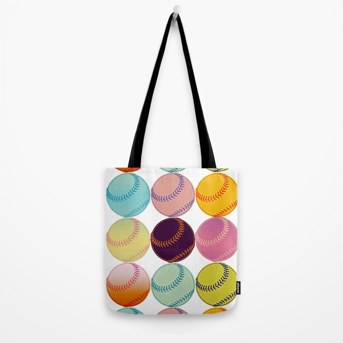 Pop Art Baseballs Tote Bag Gallery Image 2