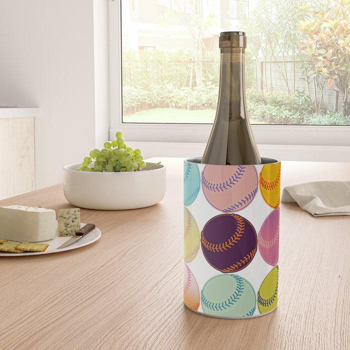 Pop Art Baseballs Wine Chiller Gallery Image 4