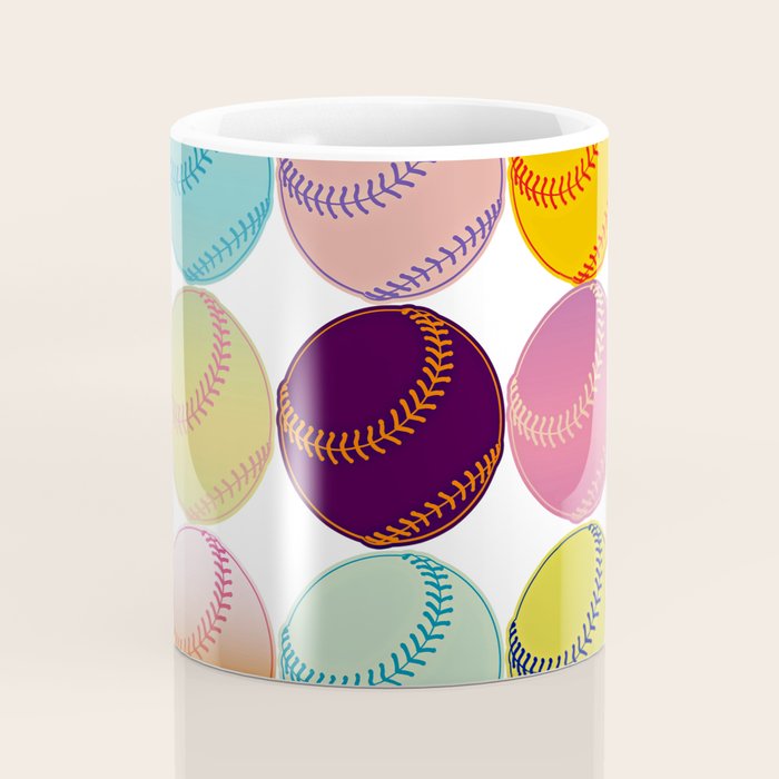 Pop Art Baseballs Coffee Mug Gallery Image 4