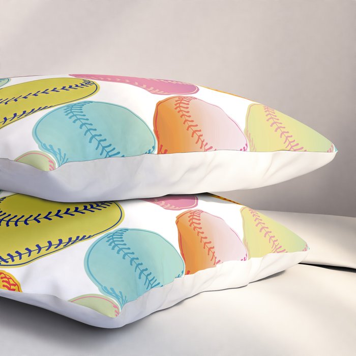 Pop Art Baseballs Pillow Sham Gallery Image 3