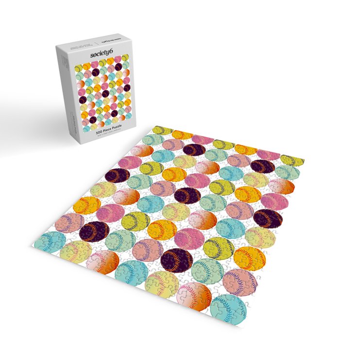 Pop Art Baseballs Jigsaw Puzzle Gallery Image 2