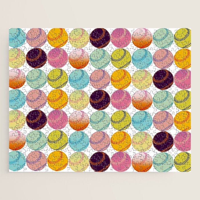 Pop Art Baseballs Jigsaw Puzzle Gallery Image 1