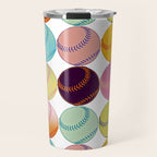 Pop Art Baseballs Travel Mug Gallery Image 1