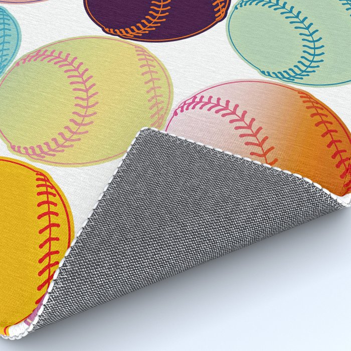 Pop Art Baseballs Rug Gallery Image 4