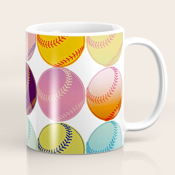 Pop Art Baseballs Coffee Mug Gallery Image 1