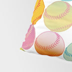 Pop Art Baseballs Pillow Sham Gallery Image 4