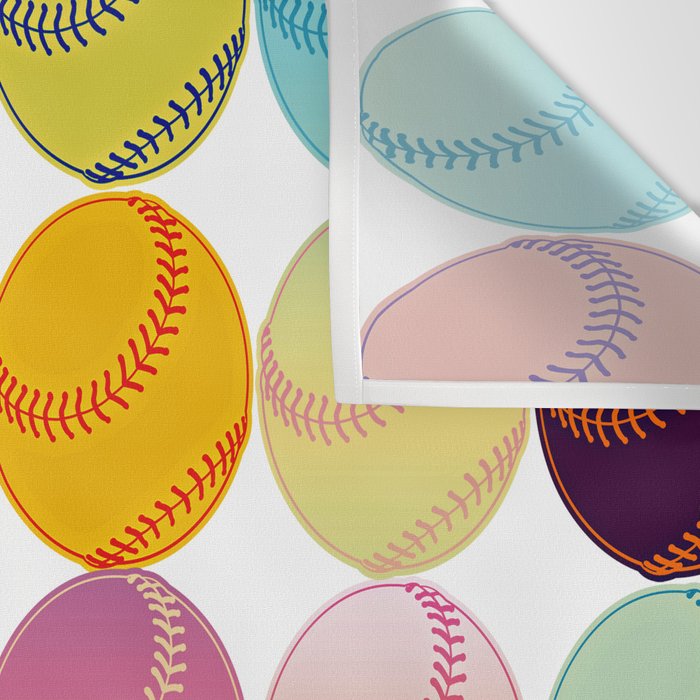 Pop Art Baseballs Wall Tapestry Gallery Image 3