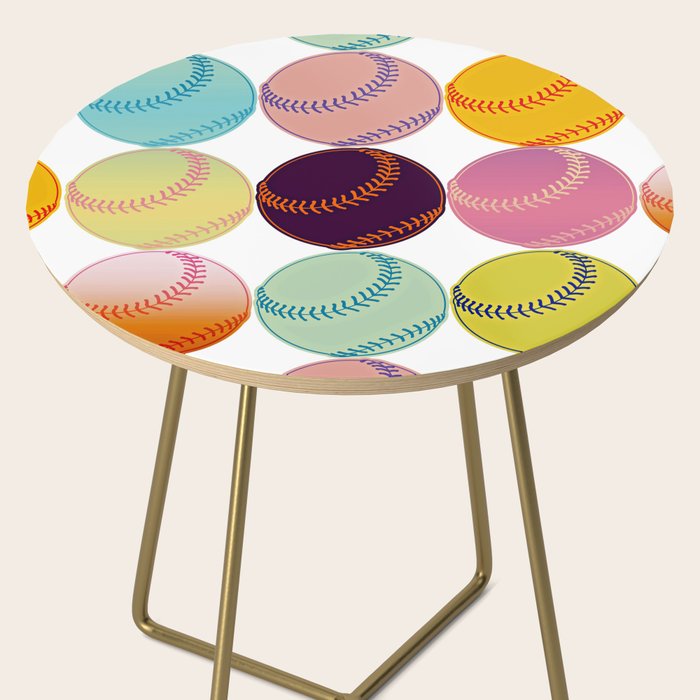 Pop Art Baseballs Side Table Gallery Image 2