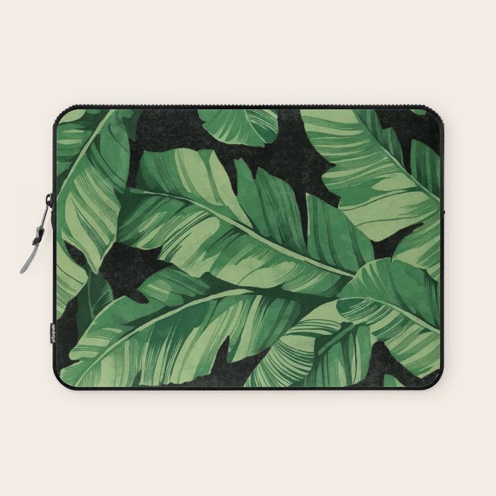 Tropical banana leaves II Laptop Sleeve Gallery Image 1