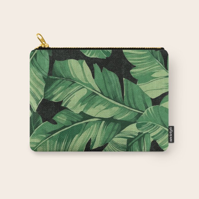 Tropical banana leaves II Carry All Pouch Gallery Image 1