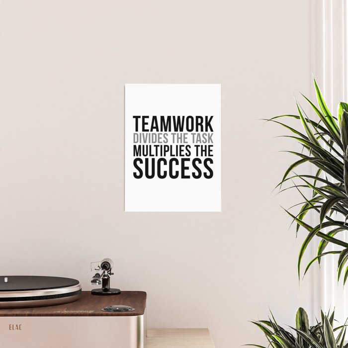 Teamwork Quotes, Office Decor, Office Wall Art, Office Art, Office Gifts Poster Gallery Image 2