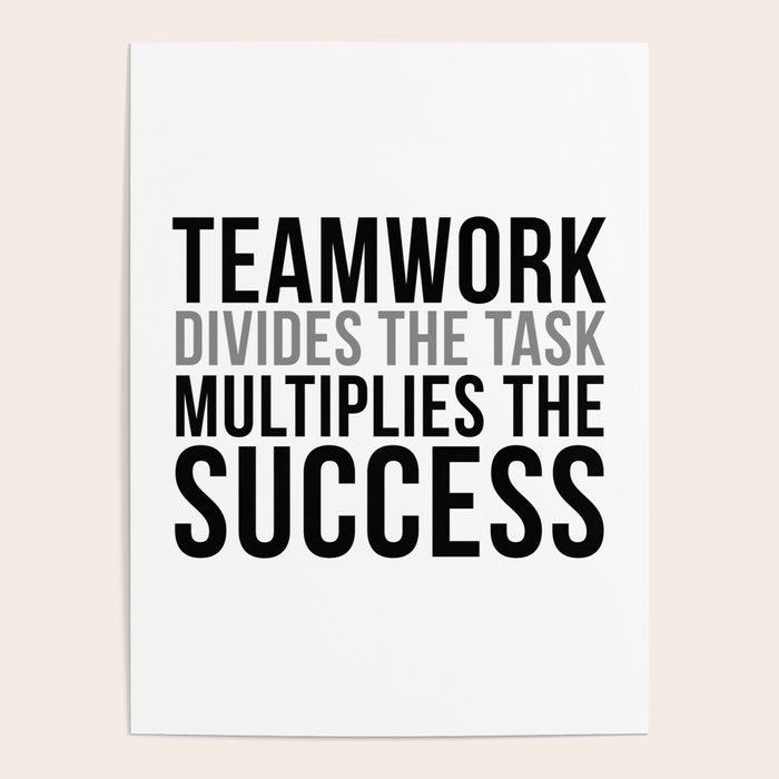 Teamwork Quotes, Office Decor, Office Wall Art, Office Art, Office Gifts Poster Gallery Image 4