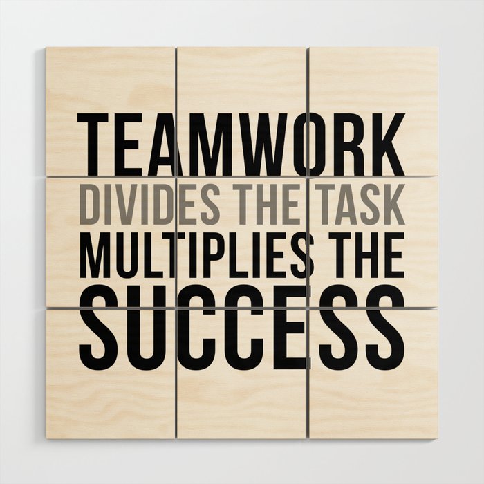 Teamwork Quotes, Office Decor, Office Wall Art, Office Art, Office Gifts Wood Wall Art Gallery Image 1