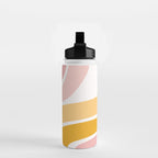 Abstract Shapes 37 in Mustard Yellow and Pale Pink Water Bottle Gallery Image 2