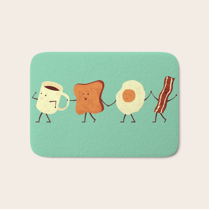 Let's All Go And Have Breakfast Bath Mat Gallery Image 1