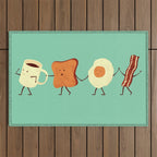 Let's All Go And Have Breakfast Outdoor Rug Gallery Image 1