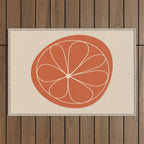 Daisy Line Abstract - Red Outdoor Rug Gallery Image 1