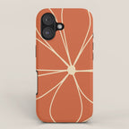 Daisy Line Abstract - Red iPhone Case Gallery Image 1