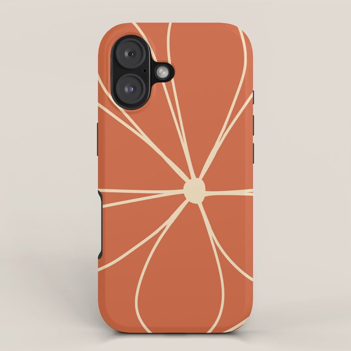 Daisy Line Abstract - Red iPhone Case Gallery Image 1