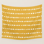 Spotted, Mustard Yellow, Boho Prints Wall Tapestry Gallery Image 4