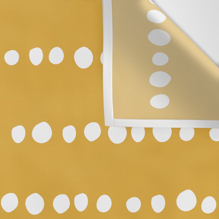 Spotted, Mustard Yellow, Boho Prints Wall Tapestry Gallery Image 3