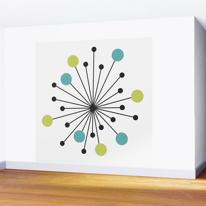 Atomic Age Nuclear Motif â Mid Century Modern Wall Mural Gallery Image 2