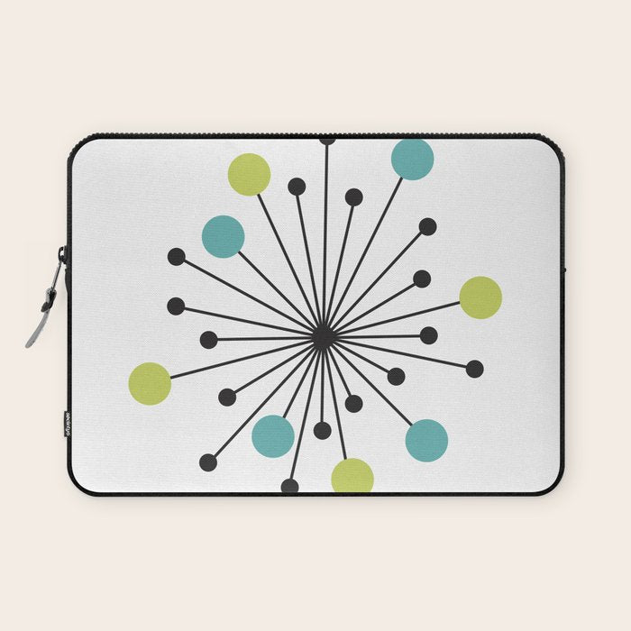 Atomic Age Nuclear Motif â Mid Century Modern Laptop Sleeve Gallery Image 1