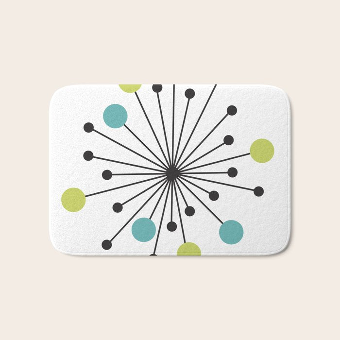 Atomic Age Nuclear Motif â Mid Century Modern Bath Mat Gallery Image 1