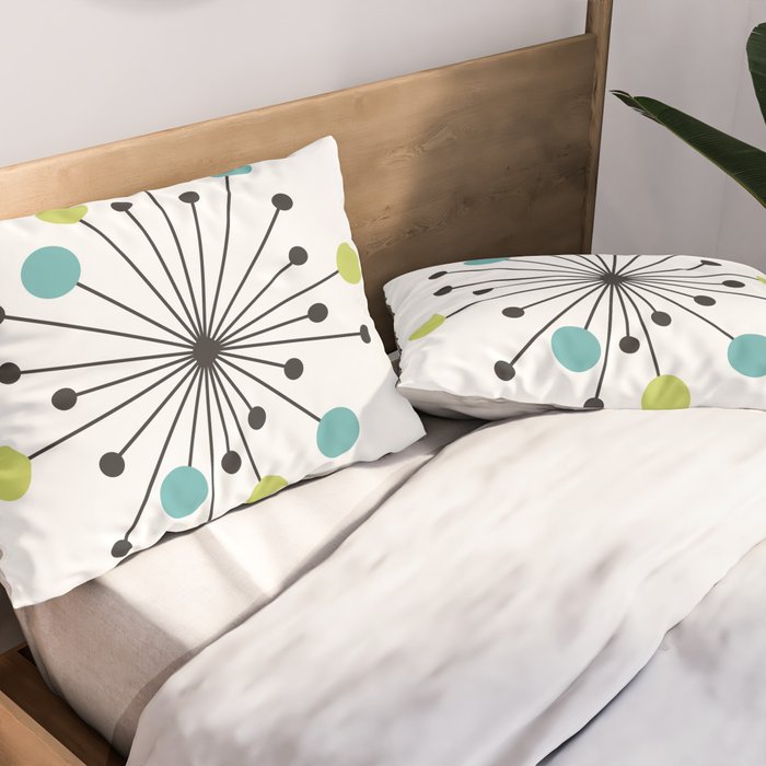 Atomic Age Nuclear Motif â Mid Century Modern Pillow Sham Gallery Image 2