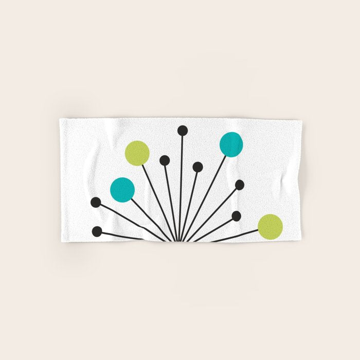 Atomic Age Nuclear Motif â Mid Century Modern Bath Towel