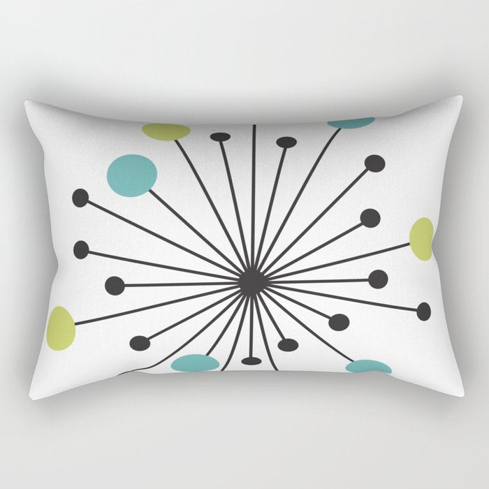 Atomic Age Nuclear Motif â Mid Century Modern Rectangular Pillow Gallery Image 2