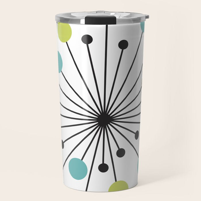 Atomic Age Nuclear Motif â Mid Century Modern Travel Mug Gallery Image 1