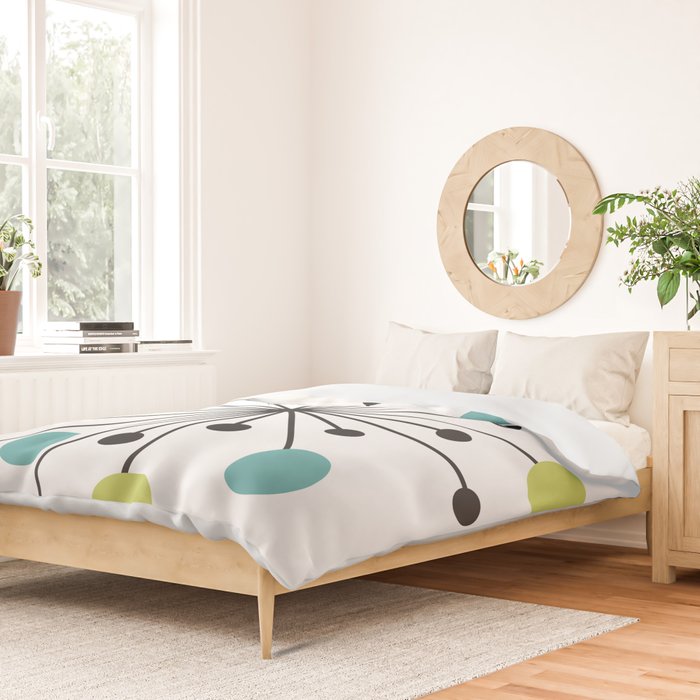 Atomic Age Nuclear Motif â Mid Century Modern Duvet Cover Gallery Image 2