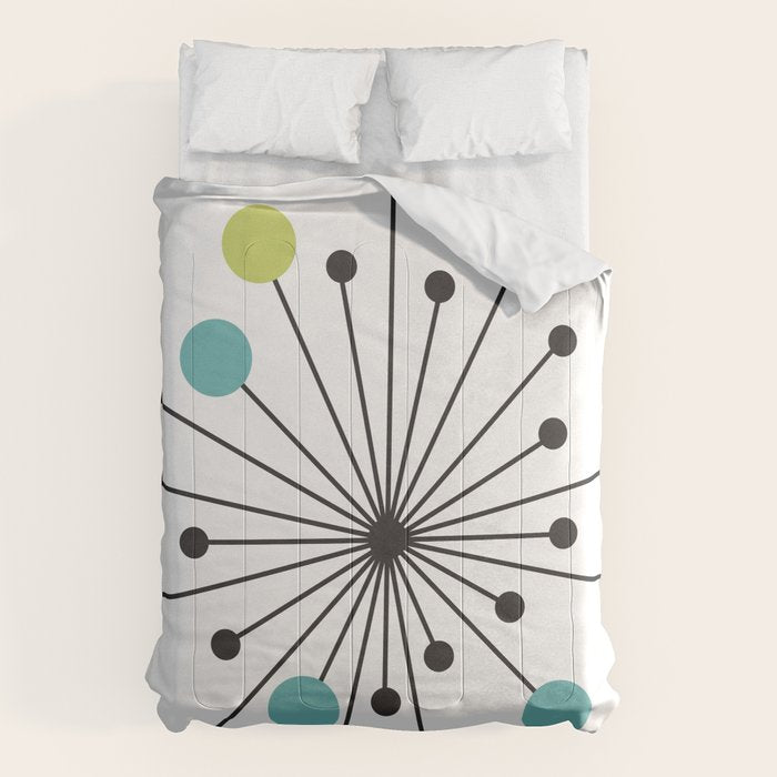Atomic Age Nuclear Motif â Mid Century Modern Comforter Gallery Image 1