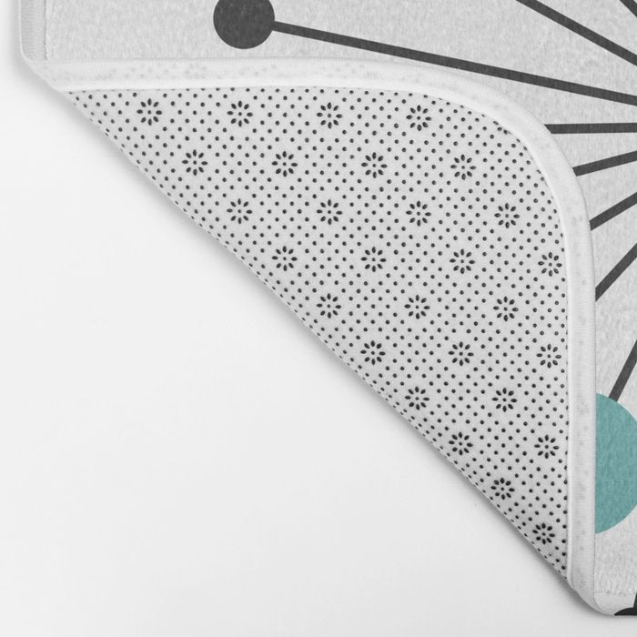 Atomic Age Nuclear Motif â Mid Century Modern Bath Mat Gallery Image 2