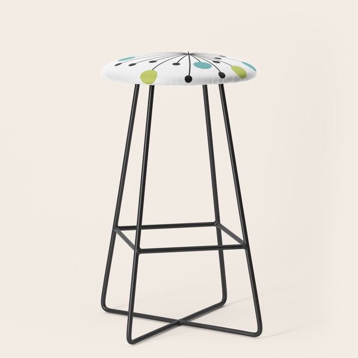 Atomic Age Nuclear Motif â Mid Century Modern Stool Gallery Image 1