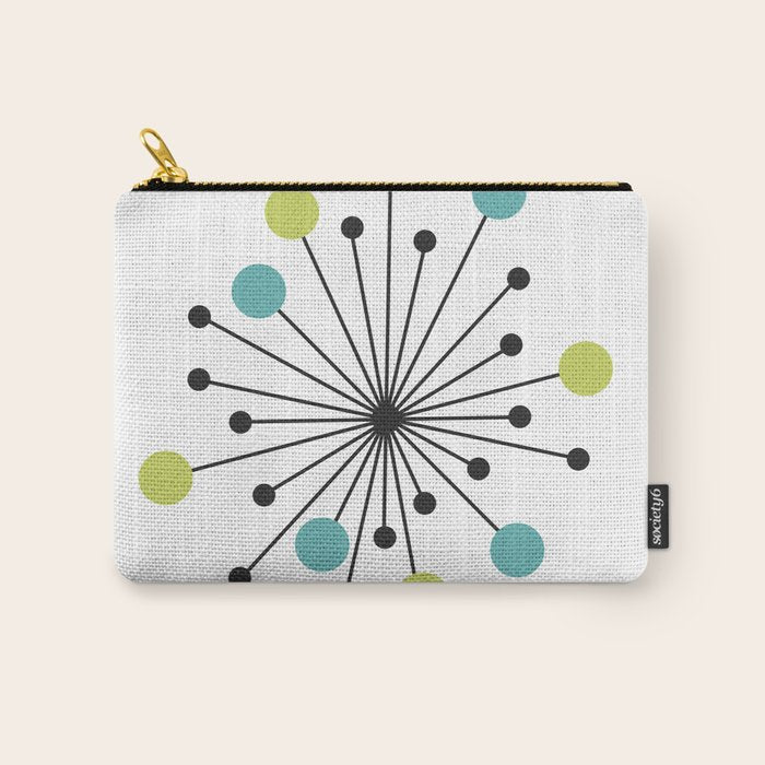 Atomic Age Nuclear Motif â Mid Century Modern Carry All Pouch Gallery Image 1