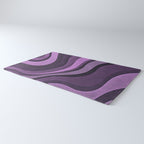 Wavy Watercolor Groovy Purple Shapes Rug Gallery Image 3