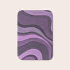 Wavy Watercolor Groovy Purple Shapes Bath Mat Gallery Image 1
