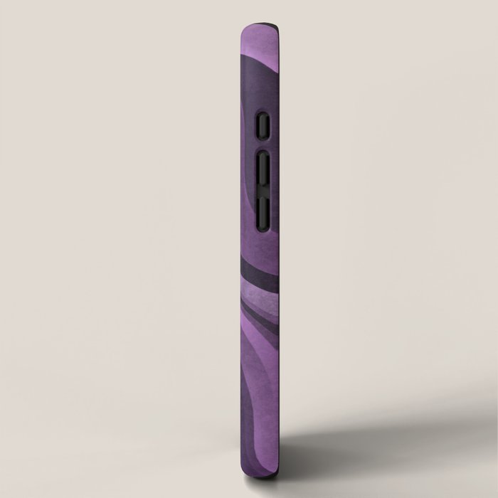 Wavy Watercolor Groovy Purple Shapes iPhone Case Gallery Image 2