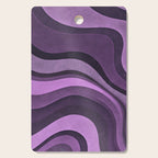 Wavy Watercolor Groovy Purple Shapes Cutting Board Gallery Image 1