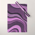 Wavy Watercolor Groovy Purple Shapes Wrapping Paper Gallery Image 1