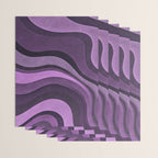 Wavy Watercolor Groovy Purple Shapes Wrapping Paper Gallery Image 3