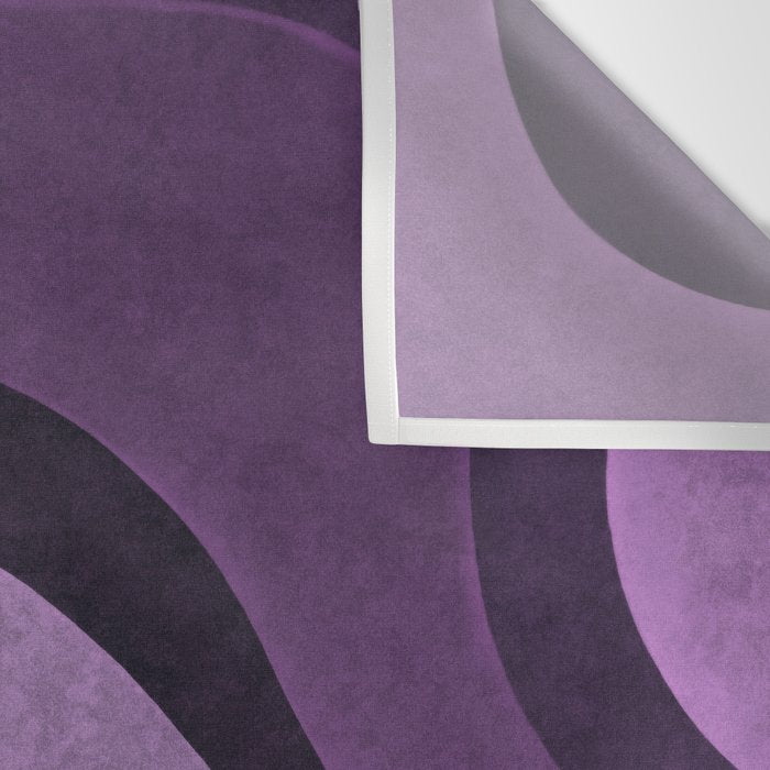 Wavy Watercolor Groovy Purple Shapes Wall Tapestry Gallery Image 3
