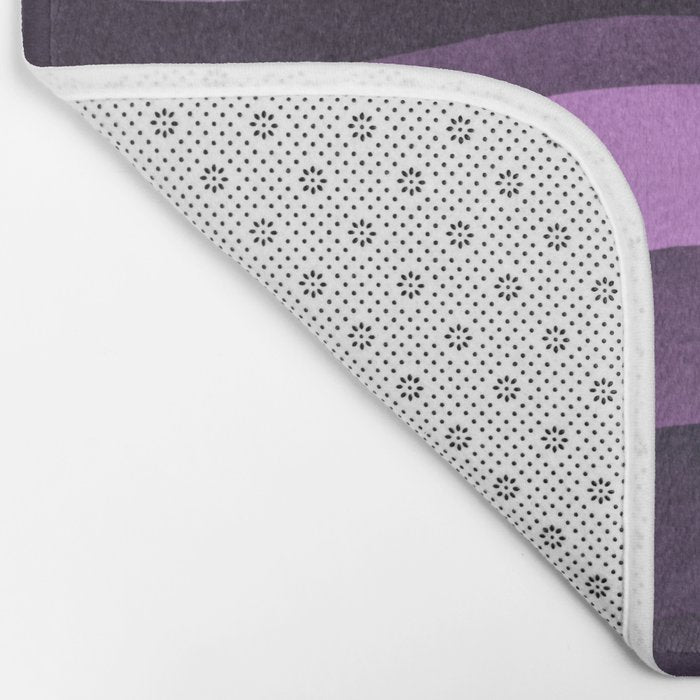 Wavy Watercolor Groovy Purple Shapes Bath Mat Gallery Image 2