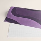 Wavy Watercolor Groovy Purple Shapes Wrapping Paper Gallery Image 2