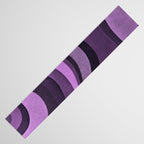 Wavy Watercolor Groovy Purple Shapes Table Runner Gallery Image 3